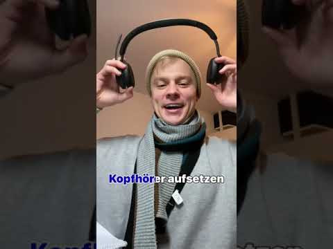 Надеть и снять наушники на немецком 