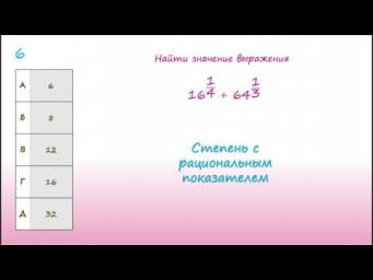 Степень с рациональным показателем