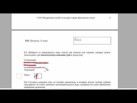 ВПР биология 11 класс