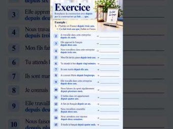 Exercice #французскийпополочкам #урокифранцузького #французский #education