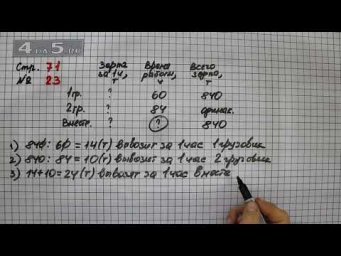 Страница 71 Задание 23 &ndash; Математика 4 класс Моро &ndash; Учебник Часть 2