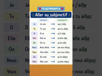 Aller au subjonctif #французскийонлайн #французскийпополочкам #урокифранцузької #французскийснуля