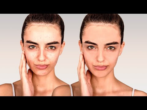 Ретушь в Adobe Photoshop | Как избавиться от прыщей в Фотошопе | Частотное разложение