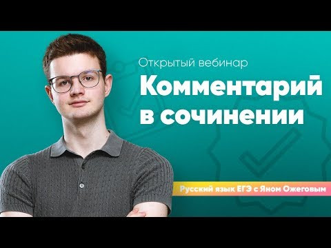 Комментарий в сочинении | Ян Ожегов | ЕГЭ 2020