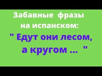 Испанский язык. Разбираем забавные фразы на испанском. "Едут они лесом, а кругом...!
