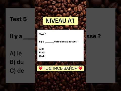 Test 5 NIVEAU A 1 #французскийснуля #французскийонлайн #французскийпополочкам #учитьфранцузский