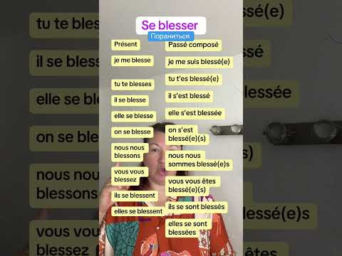 Se blesser #французскийязык #французскийпополочкам #урокифранцузского #учебникфранцузского