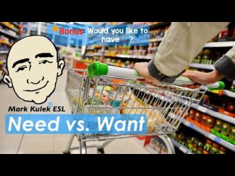 Need vs. Want + would you like to have ... ? | Mark Kulek - ESL
