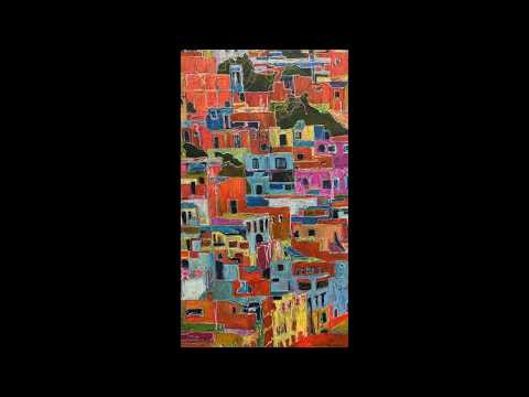 Acrylic painting - how I paint with lines.
