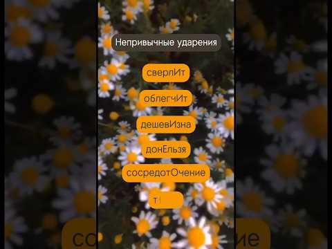 НЕОБЫЧНЫЕ ударения 