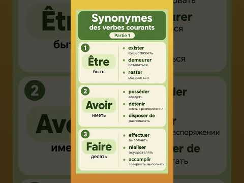 &Ecirc;TRE - synonymes #французскийязык #французскийпополочкам #учитьфранцузский #урокфранцузский #францу