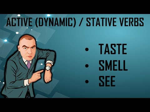 Stative or Active (dynamic) verbs Глаголы состояния или действия. TASTE, SMELL, SEE