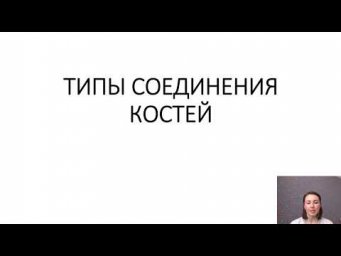 Типы соединения костей