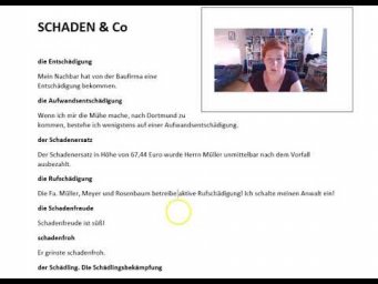 Schaden, Entsch&auml;digung, Schadenfreude... Полезные немецкие слова