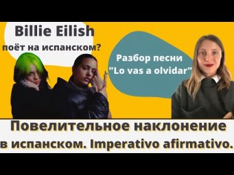 Billie Eilish поёт на испанском? Разбор песни Rosal&iacute;a&Billie Eilish "Los vas a olvidar". Imperativo.