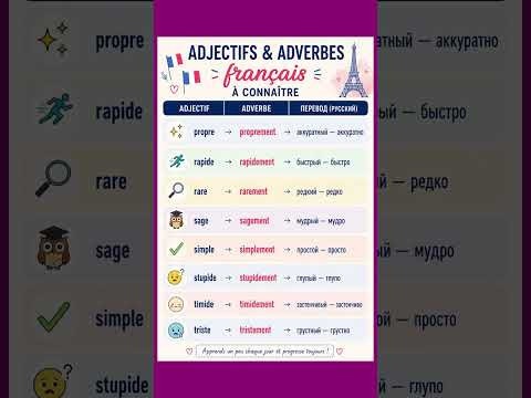 Adjectif + adverbe #французский #французскийснуля #французскийонлайн #французскийпополочкам Adjectif + adverbe #французский #французскийснуля #французскийонлайн #французскийпополочкам