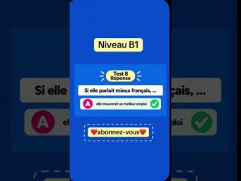 Test 8 niveau B1 #французский #учитьфранцузский #французскийпополочкам #французскийснуля