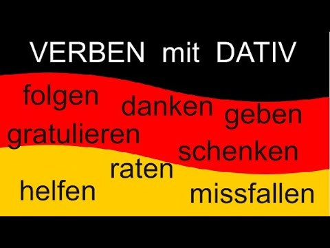 Verben mit Dativ/ Глаголы с дополнением в дательном падеже/Репетитор нeмецкого языка