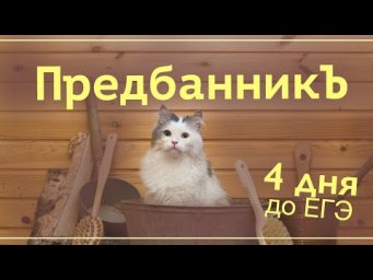 Предбанник (4 дня до ЕГЭ)