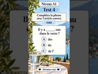 Test 4 NIVEAU A1 #французскийпополочкам #урокифранцузького #французский #грамматикафранцузский