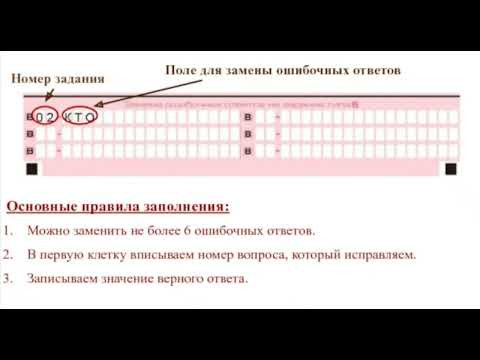 Заполнение бланков ЕГЭ РЯ