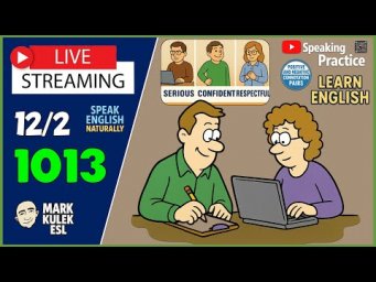 Learn English &rarr; LiveStream English Class with Mark Kulek ESL