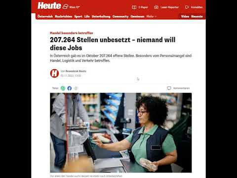 Читаем австрийскую газету: 207.264 Stellen unbesetzt &ndash; niemand will diese Jobs //Учить немецкий