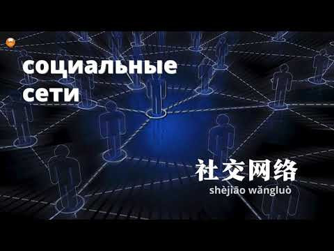 Социальные сети. Названия на китайском языке. Учебное видео