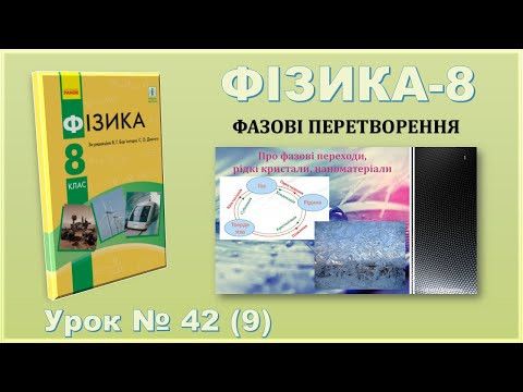 ФІЗИКА-8 | Урок 42 (9) | Агрегатні стани, фазові переходи, рідкі кристали, наноматеріали