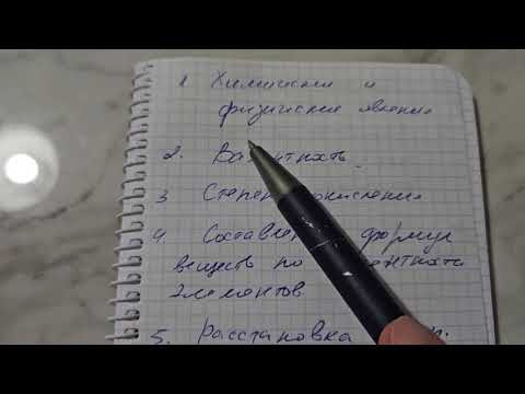 В каком порядке учить темы по химии