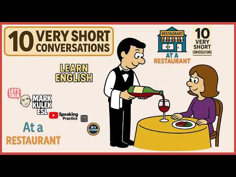 At a Restaurant (10 very short conversations) &rarr; Learn English with Mark Kulek ESL