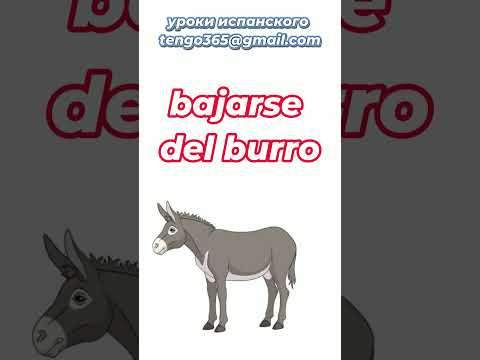 Испанский язык. Устойчивые выражения : Bajarse del burro.#Shorts