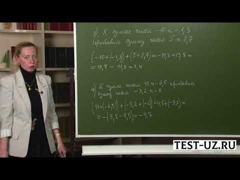 Сложение чисел с разными знаками