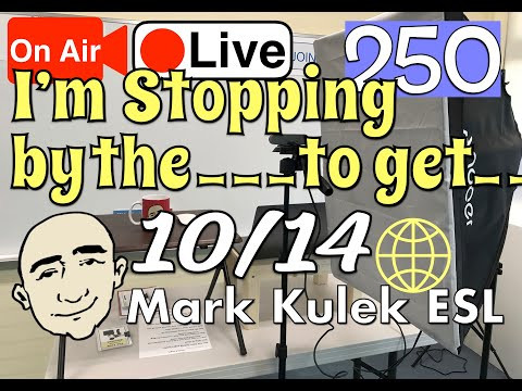 #250 Around Town & Shopping | Mark Kulek LiveStream Lesson - ESL