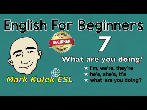 What Are They Doing? - actions and rooms at home | English for beginners | Mark Kulek - ESL