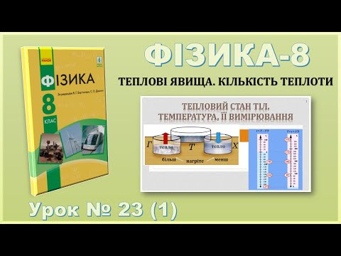 ФІЗИКА-8 | Урок 23 (1) | Тепловий стан тіл. Температура. Вимірювання температури