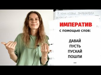 Урок 3. ДАВАЙ(ТЕ), ПУСТЬ, ПУСКАЙ, ПОШЛИ и пр. || Императив