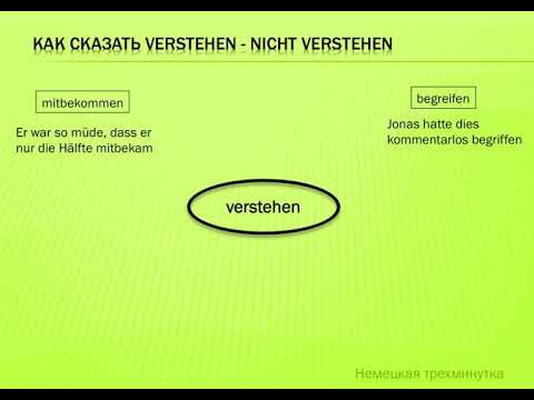 Синонимы к глаголу verstehen