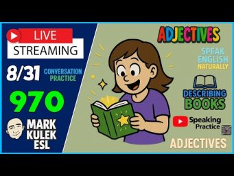Describing Books - adjectives | Learn English Naturally - LiveStream Class