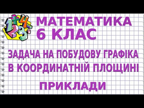 ЗАДАЧА НА ПОБУДОВУ ГРАФІКА В КООРДИНАТНІЙ ПЛОЩИНІ. Приклади | МАТЕМАТИКА 6 клас
