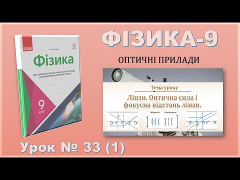 ФІЗИКА-9 | Урок 33 (1) | Лінзи. Оптична сила і фокусна відстань лінзи. ФІЗИКА-9 | Урок 33 (1) | Лінзи. Оптична сила і фокусна відстань лінзи.