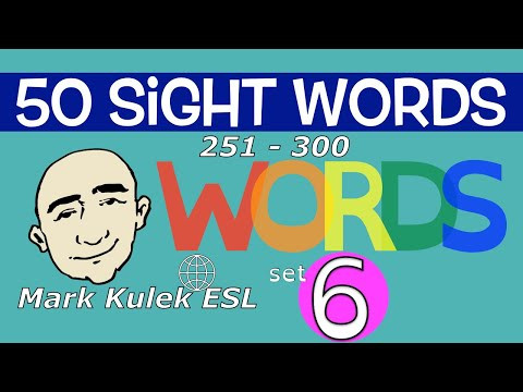 50 Sight Words - high frequency words (#6) | Mark Kulek - ESL
