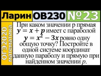 Задание 23 из Варианта Ларина №230 обычная версия ОГЭ-2020.