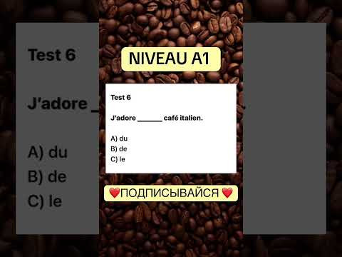Test 6 NIVEAU A 1 #французскийснуля #французскийонлайн #французскийпополочкам #учитьфранцузский