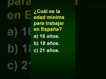 &iquest;Cu&aacute;l es la edad m&iacute;nima para trabajar en Espa&ntilde;a?