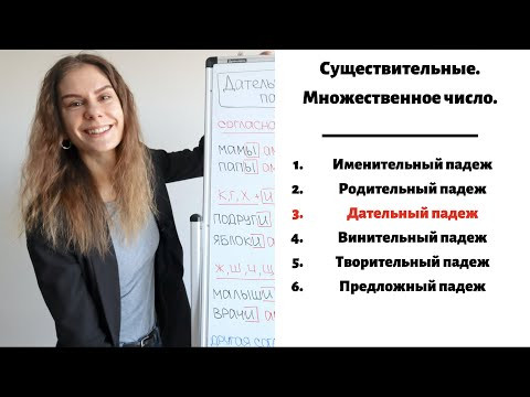 Дательный падеж. Множественное число || Существительные. Падежи.