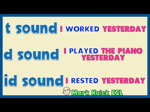 Past Tense Sounds - t / d / id (pronunciation) | English speaking practice - Mark Kulek ESL