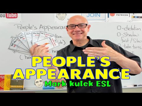People's Appearance - shadowing English sentences |  English speaking practice - Mark Kulek ESL