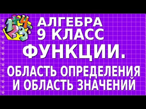 АЛГЕБРА 9 класс. ФУНКЦИИ. ОБЛАСТЬ ОПРЕДЕЛЕНИЯ И ОБЛАСТЬ ЗНАЧЕНИЙ. Видеоуроки АЛГЕБРА 9 класс. ФУНКЦИИ. ОБЛАСТЬ ОПРЕДЕЛЕНИЯ И ОБЛАСТЬ ЗНАЧЕНИЙ. Видеоуроки
