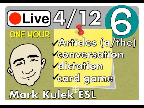 Articles - a / the + special occasions (live English lesson) | Mark Kulek - ESL Articles - a / the + special occasions (live English lesson) | Mark Kulek - ESL